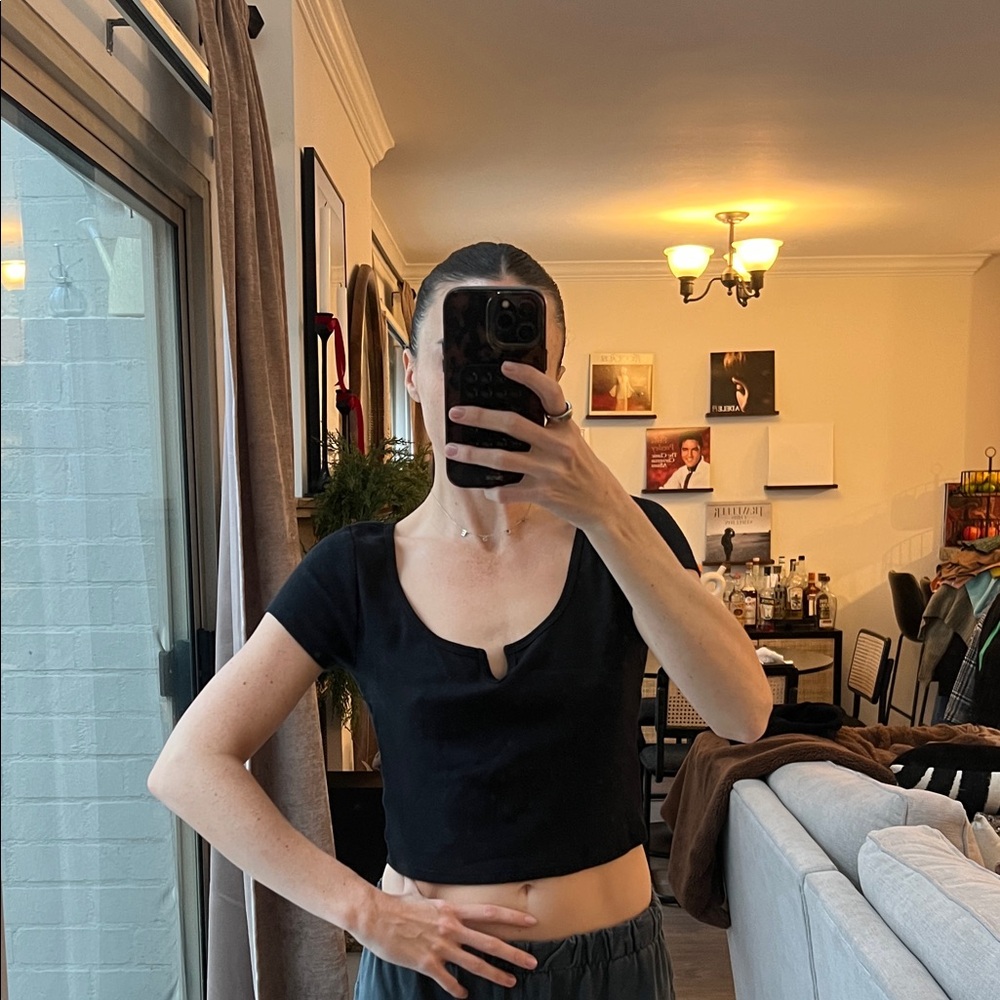 Colsie 2-Pack Black & White Crop Top (see 2nd pic)